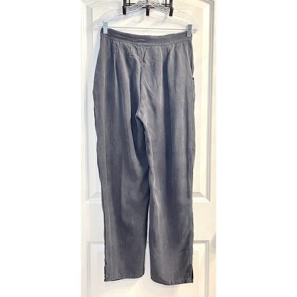 Russ Berens 100% Tencel Pintuck Pants Womens Size 8 Gray Preppy Soft - Picture 2 of 10